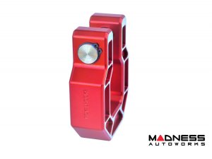 Jeep Wrangler JL Billet D-Ring - Royal Show Shackle - Aluminum - Red w/ Machined Face - Single